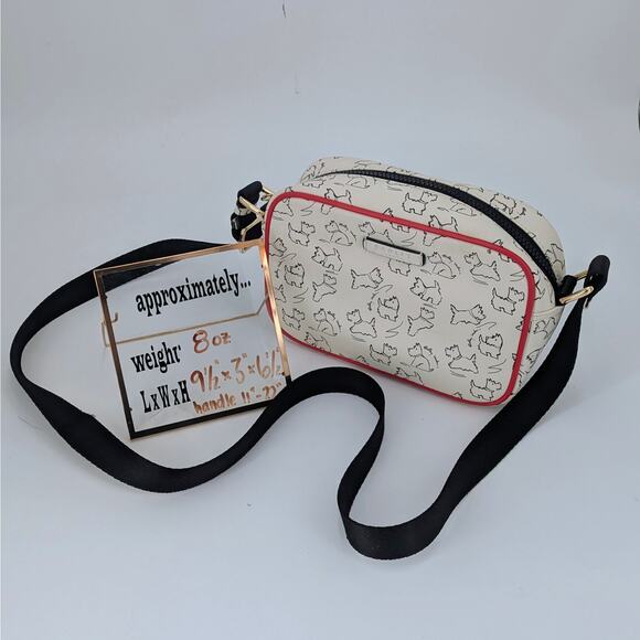 Radley London Sketch Street Crossbody Bag Scottie Dog Print Small Zippered Purse - Picture 11 of 15
